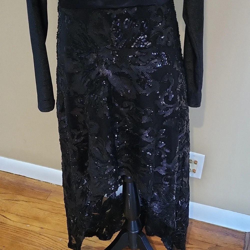 VENUS Black Fit and Flare Cocktail Dress